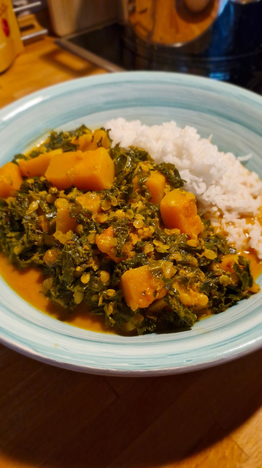 Butternusskürbis-Grünkohl-Curry